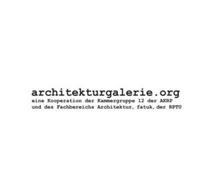 Logo Architekturgalerie.org - eine Kooperation der Kammergruppe 12 der AKRP und des Fachbereichs Architektur, fatuk, der RPTU